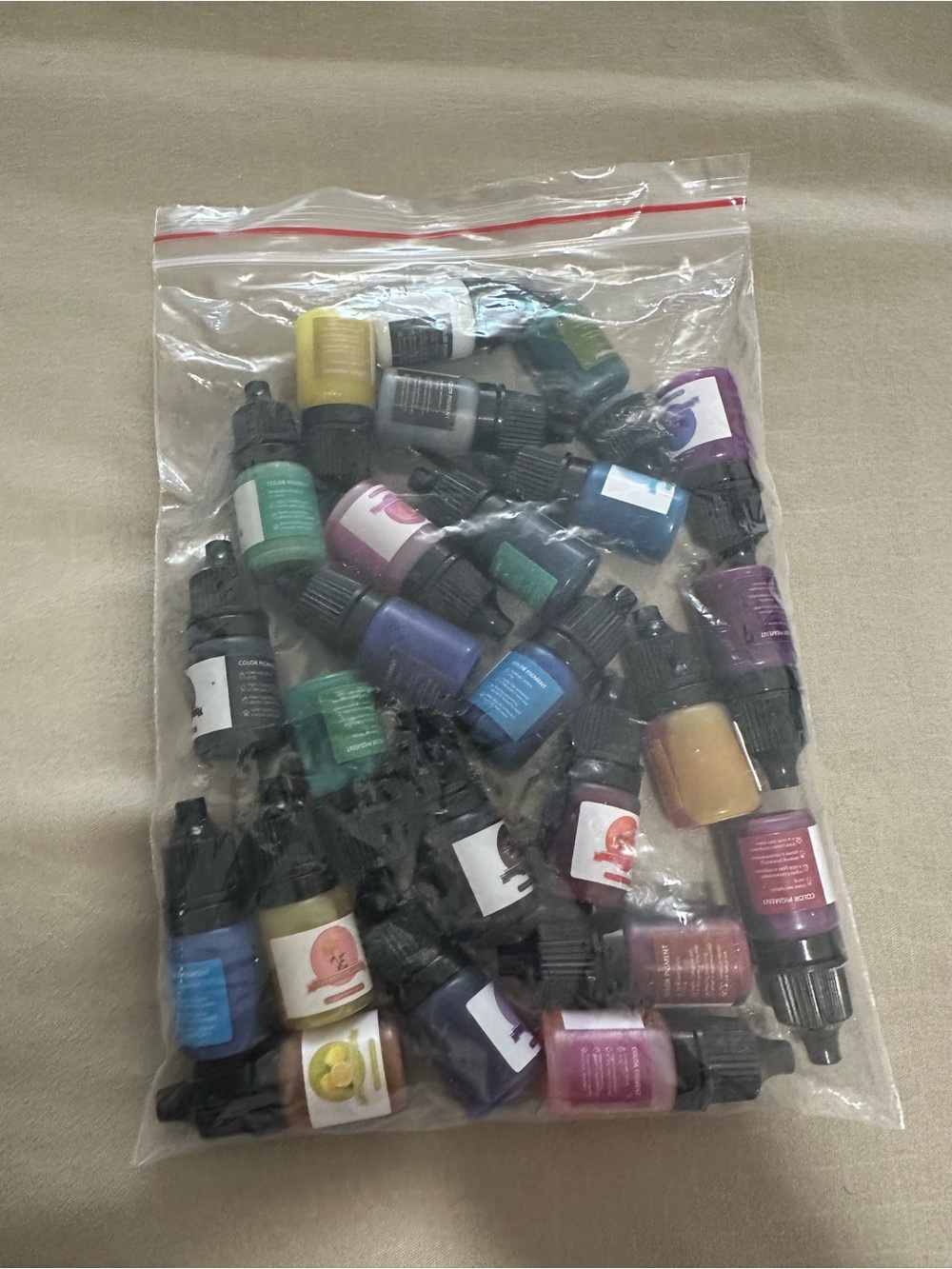 Assorted Resin Color Dropper Bottles - Multicolor